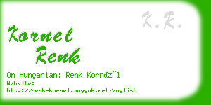 kornel renk business card